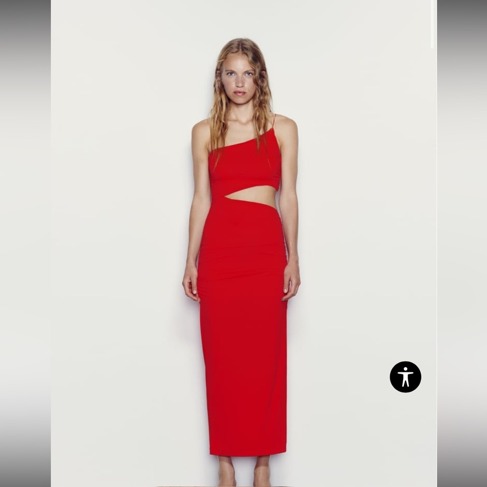 Zara red bodycon dress